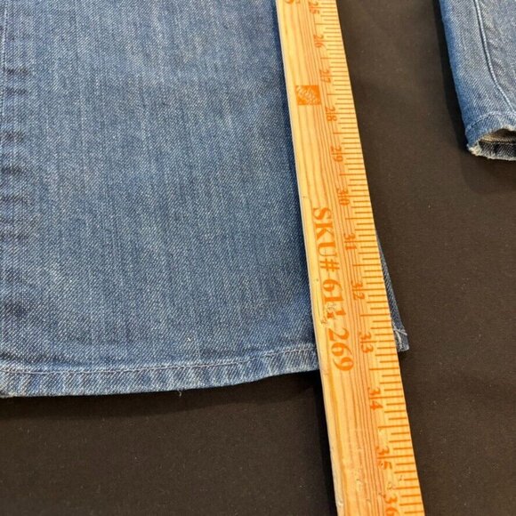 7 for all Mankind Women's Lowrise bootcut rhinestone pocket jeans size 26 Y2K - Picture 14 of 16